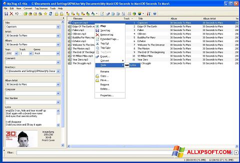 Ekrānuzņēmums Mp3tag Windows XP