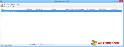 Ekrānuzņēmums WebBrowserPassView Windows XP