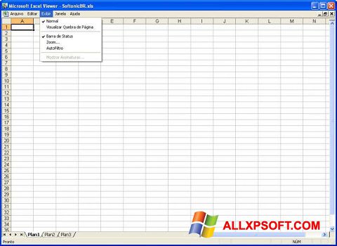 Ekrānuzņēmums Excel Viewer Windows XP