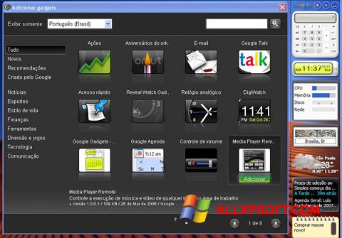 Ekrānuzņēmums Google Desktop Windows XP