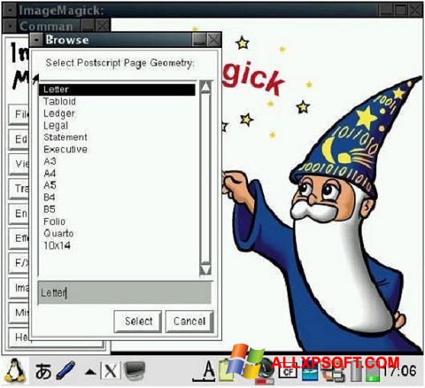 Ekrānuzņēmums ImageMagick Windows XP