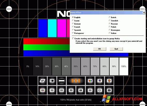 Ekrānuzņēmums Nokia Monitor Test Windows XP