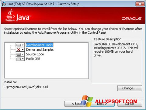 Ekrānuzņēmums Java SE Development Kit Windows XP